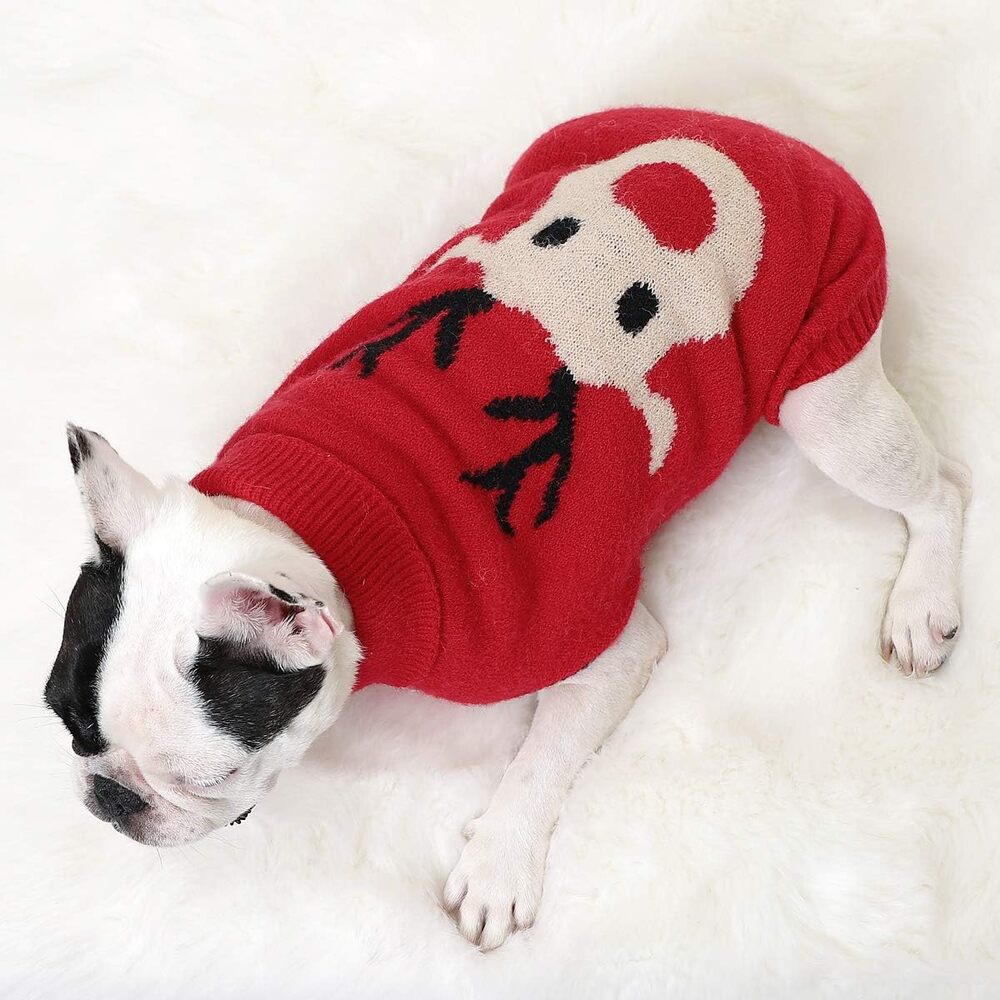 Dog Christmas Red Reindeer Sweater Xmas Holiday Sweater M New